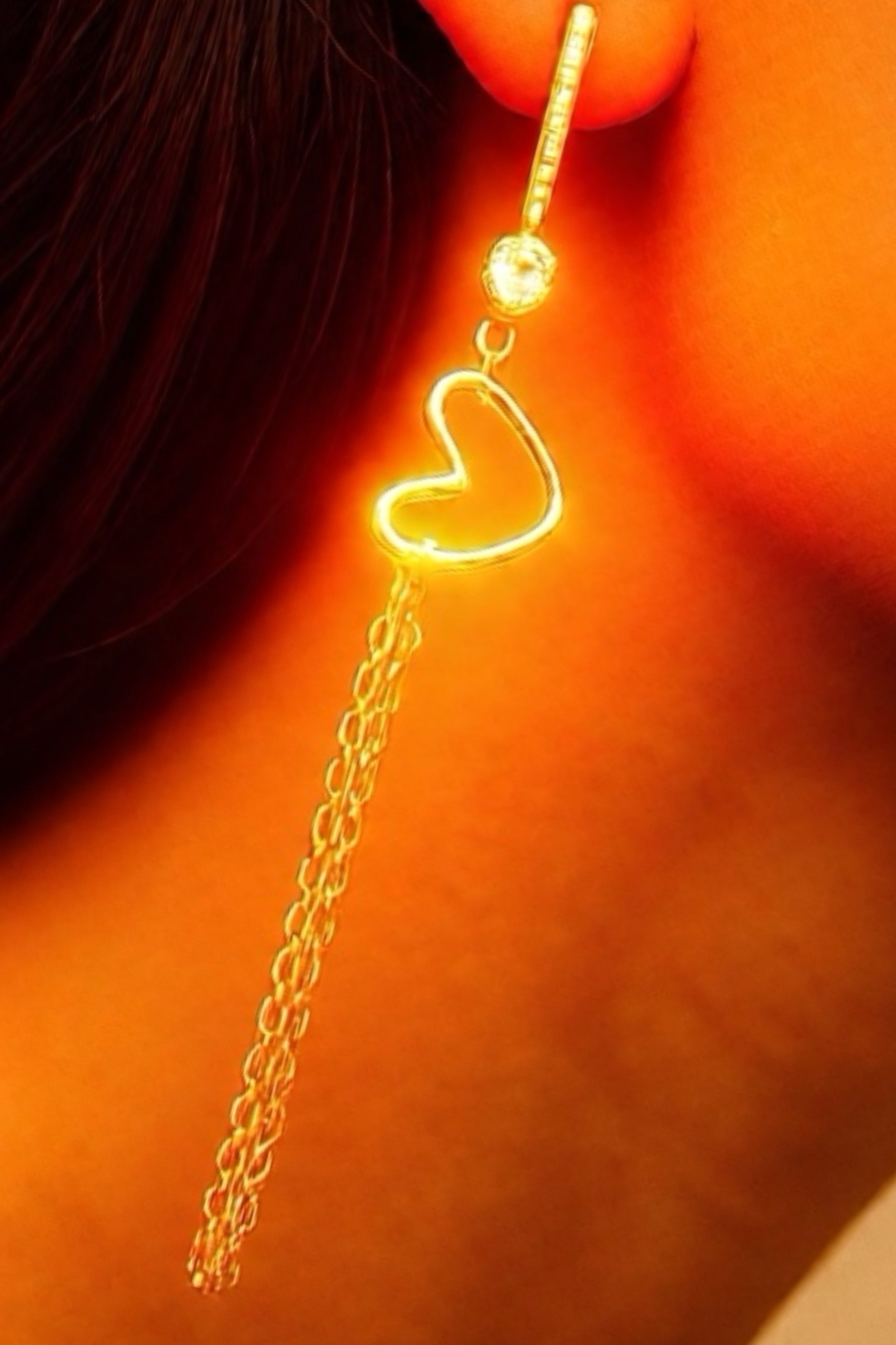 Orecchini cuore pendenti