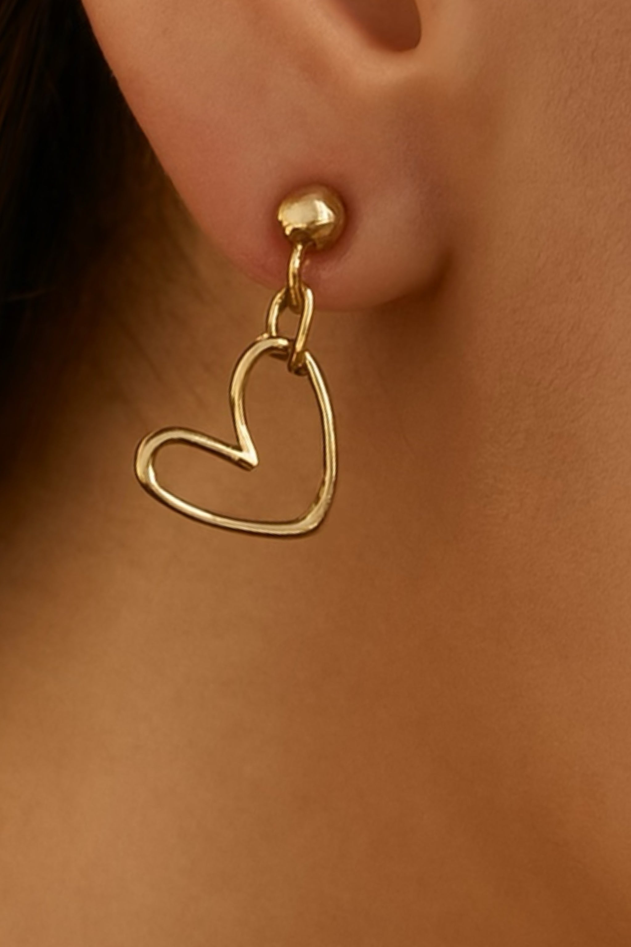 Orecchini cuore oro